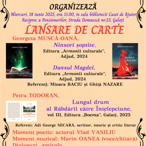 lansare de carte la gație: trio de volume prezentate la salonul &quot;Armonii de toamnă&quot;