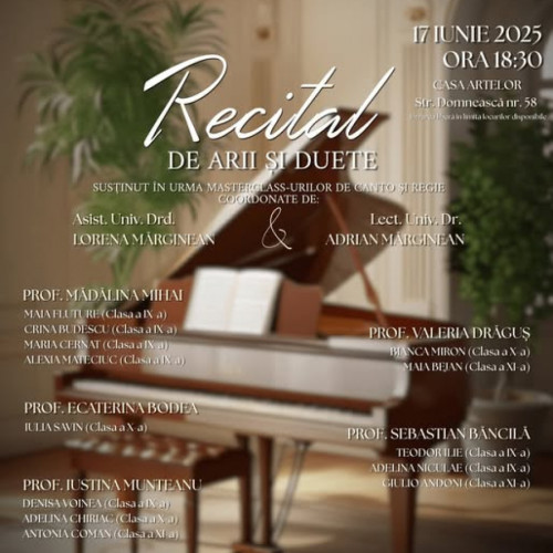 recital al elevilor de la Liceul de Arte "Dimitrie Cuclin" la Galati