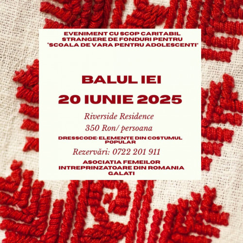 Balul iei in sprijinul educatiei la Galati