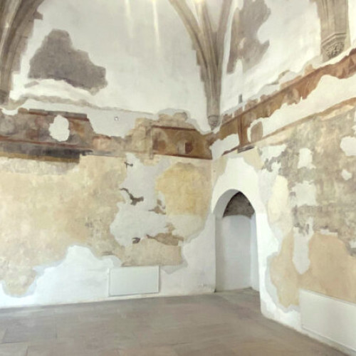 Două noi imagini cu personaje misterioase, descoperite în timpul restaurării Castelului Corvinilor din Hunedoara, au fost prezentate de specialiști