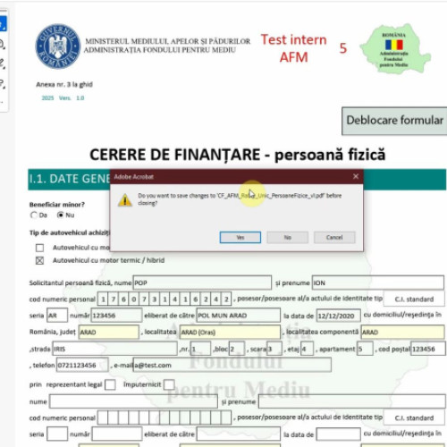 afm suspendă toate programele de finanțare până la formarea noului guvern