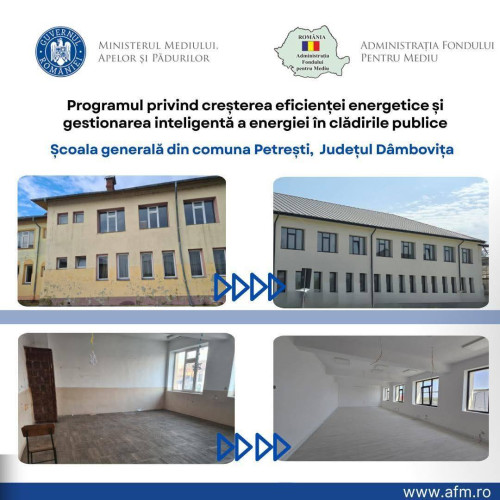 școală din petrești, judetul dambovița, modernizată prin fonduri europene