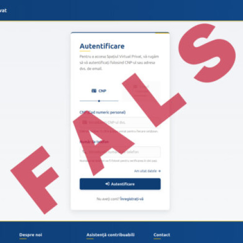 Avertisment de la ANAF privind un site fraudulos care imită portalul oficial