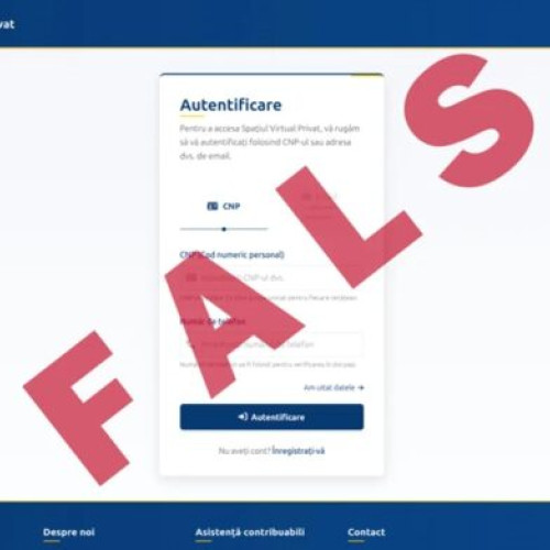 Avertisment al ANAF privind un site fraudulos pentru colectarea ilegală a datelor personale