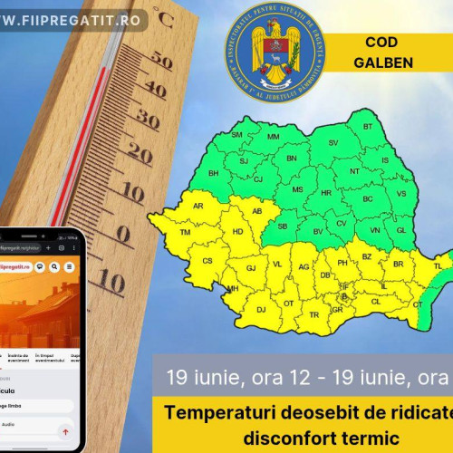 Temperaturi ridicate și avertizare de caniculă în Dâmbovița