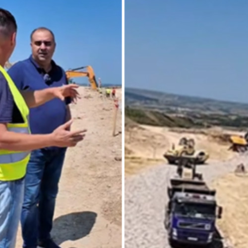 Strada de acces la noul complex educațional din cartierul Borhanci, în lucru