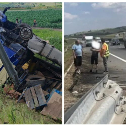 accident pe autostrada transilvania în zona orasului ludus