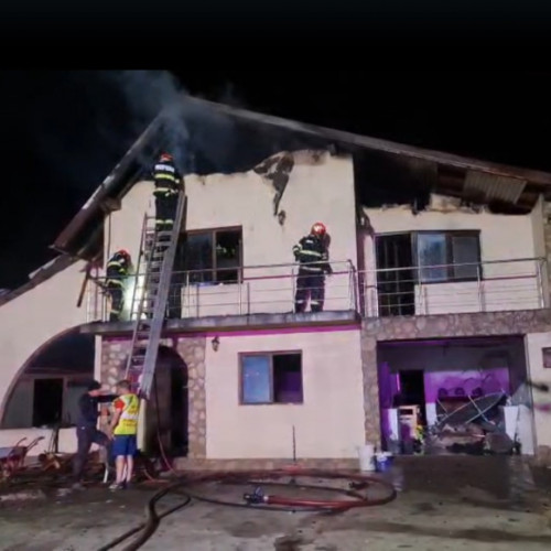 clădire incendiată în Slobozia Conachi după un cablu defect