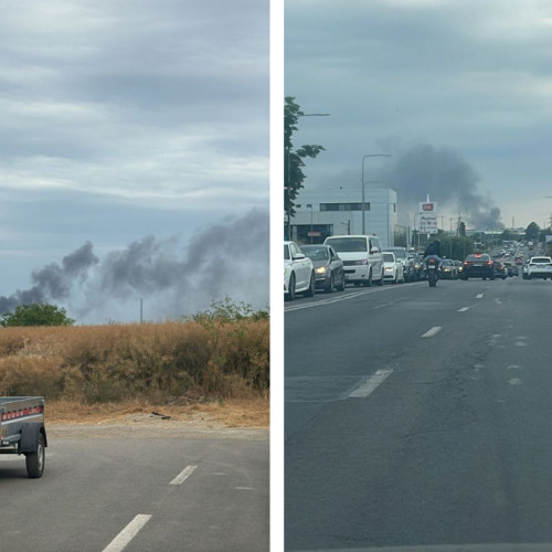 Incendiu pe raza localității Palas: pompierii intervin pentru stingerea focului