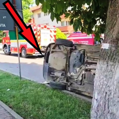 accident rutier lângă gară în oraș