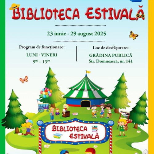 a doua editie a bibliotecii estivale aduce zece saptamani de activitati pentru copii si adolescenti in gradina publica
