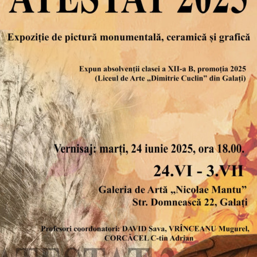 expoziție de artă pentru elevii de la liceul de arte din Galați