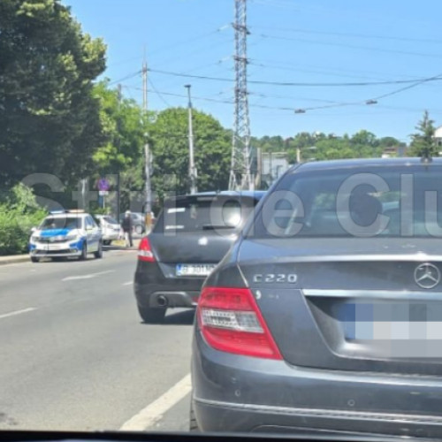 incident de trafic aproape de poliție în cluj-napoca