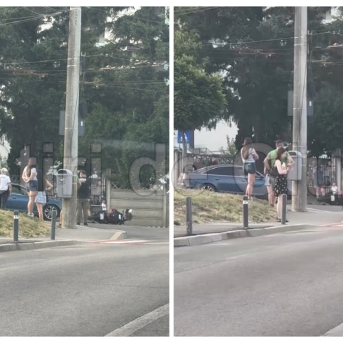 accident pe strada Maresal Constantin Prezan din Cluj-Napoca
