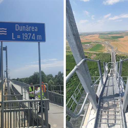 Podul peste Dunăre de la Brăila-Tulcea se află în proces de verificare amănunțită înainte de a fi deschis complet circulației