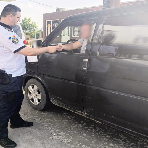 bărbat oprit de polițiști din cauza unor probleme la înmatriculare la frontiera din stanca