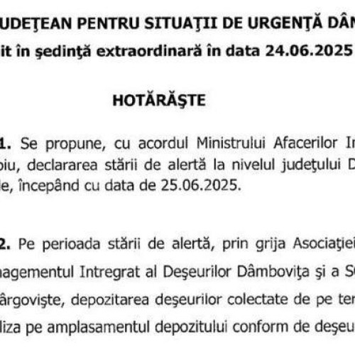 Stare de alertă în județul Dâmbovița după incendiul de la groapa de gunoi din Aninoasa