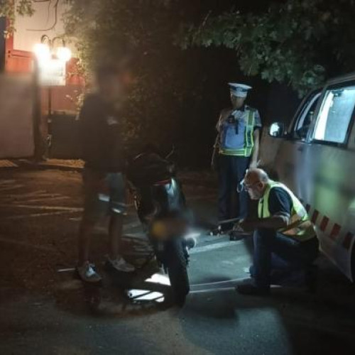 tânăr beat la volanul unei motociclete, oprit de poliție pe strada Clinicilor în Cluj-Napoca