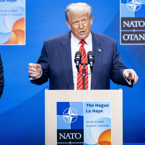 donald trump vorbește despre summitul NATO de la haga