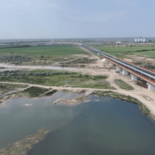 progres al lucrărilor pe lotul 3 al autostrăzii A7 în apropiere de Buzău