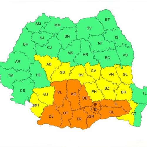 Cod portocaliu extins în județul Ialomița până sâmbătă dimineața