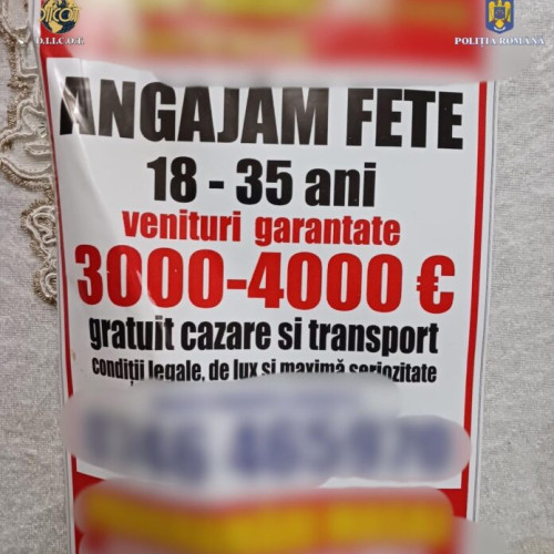 Doi suspecți arestați pentru trafic de persoane și proxenetism în Suceava