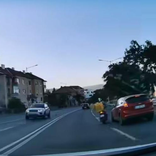 accident grav pe calea Turezii din Cluj-Napoca, surprins de o camera de bord