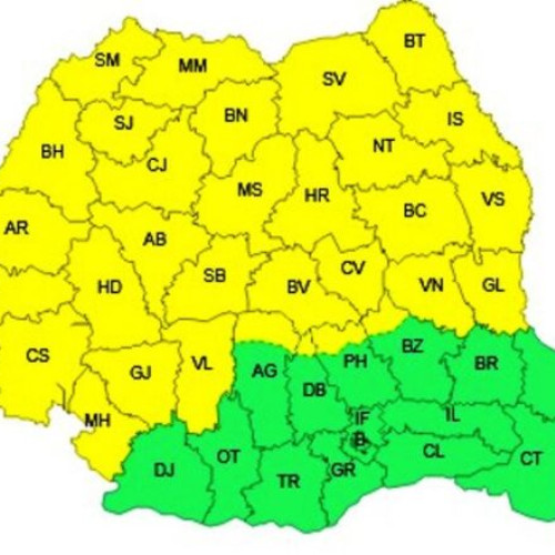 Cod galben de caniculă în Vrancea și alte județe din centru și estul țării