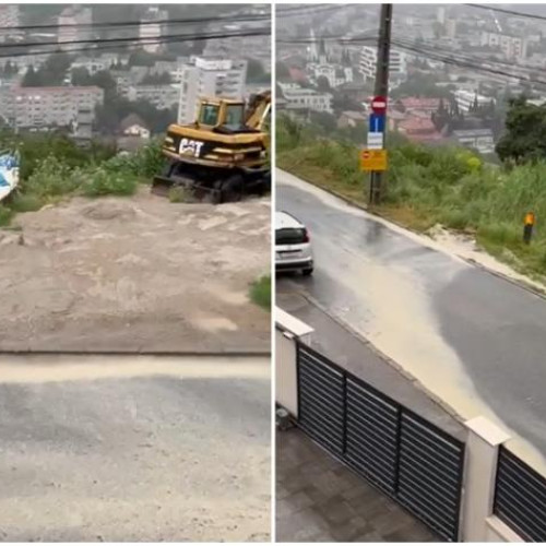 Clujean filmează adevărata cauză a alunecărilor de teren pe strada Uliului