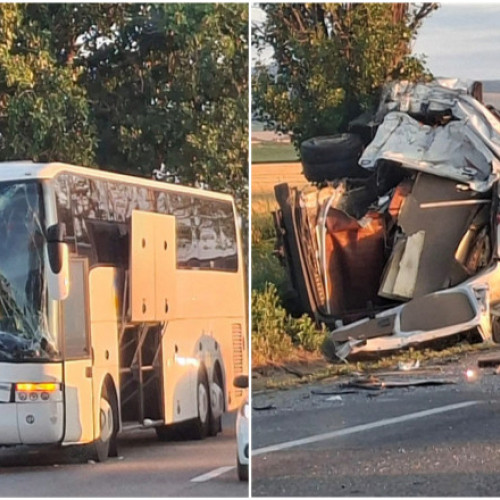 accident grav pe DN2 în județul bacau: un autocar cu cetățeni ucraineni s-a ciocnit cu microbuzul