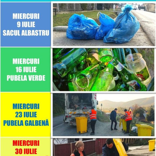 Programul de colectare a deșeurilor anunțat de ADI Deșeuri Bistrița-Năsăud