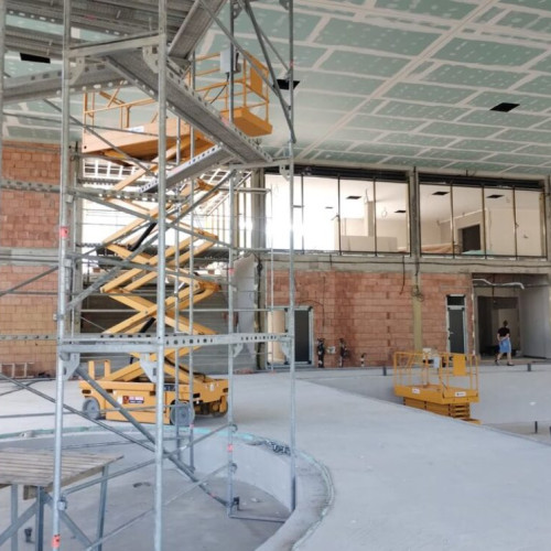 Presentare a stadiului construcției bazinului de înot din Sangeorz-Ba