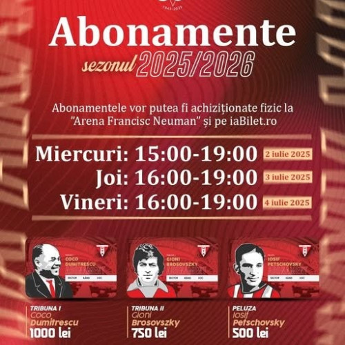 Bătrâna Doamnă începe vânzarea abonamentelor pentru noul sezon