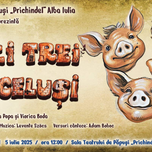 Teatrul de păpuși "Prichindel" lansează premiera spectacolului „Cei trei purceluși”
