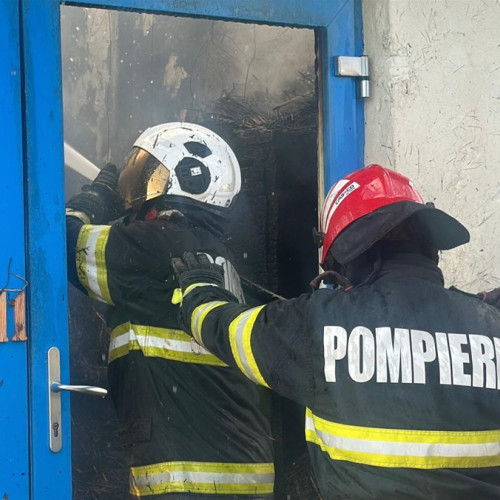 Pompierii intervin pentru stingerea unui incendiu în județul Constanța