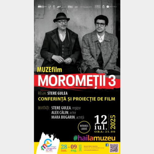 proiecție a filmului "moromiții 3" în parcul muzeului țării crișurilor din oradea