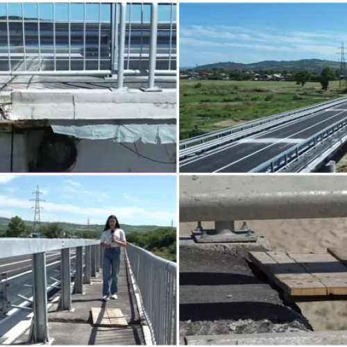 Pod nefinalizat pe DN1A din Prahova, circulație redeschisă cu probleme