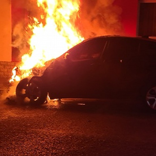 incendiul de la un autoturism din satul satumare în ultima noapte