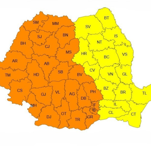 Cod galben de caniculă în estul României, inclusiv în județul Ialomița