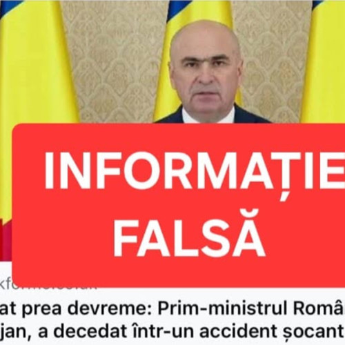 Avertisment despre informații false privind cinerea premierului României