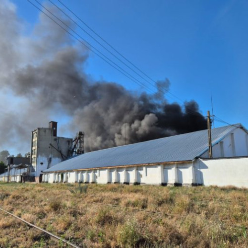 incendiu la depozit de cereale din Dorohoi