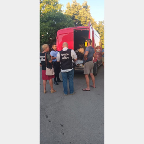 Autoutilitară cu deseuri confiscată și amendată în Bihor