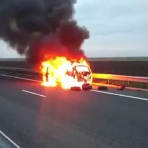 Incendiu pe autostrada Soarelui, între Constanța și București