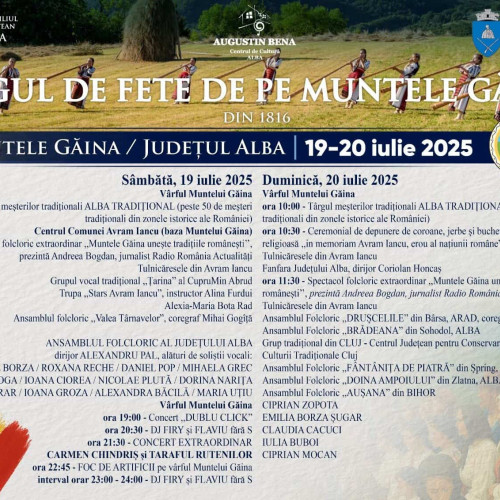 Târgul de Fete de pe Muntele Gaina se întoarce în 2025 cu traditii și muzică