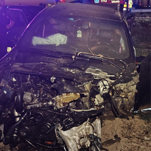 Accident feroviar la Trifești: șoferul a scăpat cu viață după ce a fost lovit de tren