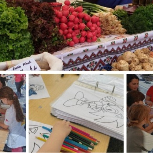 targ volant cu produse romanesti in piata unirii din brasov