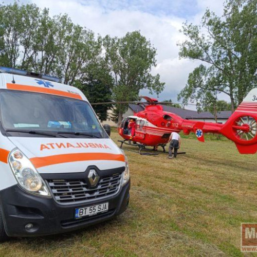 Elicopter SMURD pentru pacientă în stare critică la Botoșani