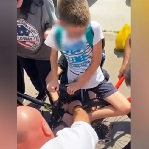 Echipaj al jandarmeriei a intervenit rapid pentru salvarea unui copil pe strada Plevnei