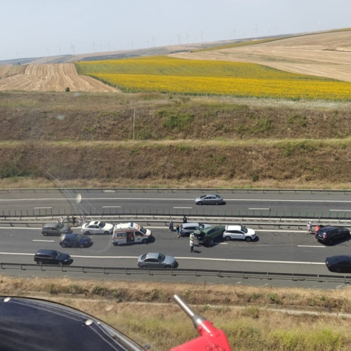 accident grav pe autostrada A2 între șapte vehicule