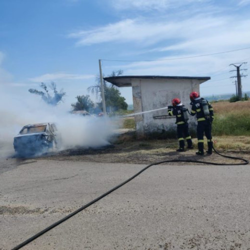 Incendiu pe drumul național 29 în apropiere de Mihai Viteazu